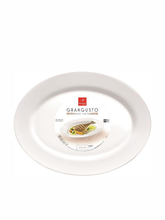Bormioli Rocco Grangusto Platou de Servire Oval din Porțelan Albă 35x26.8buc 1buc