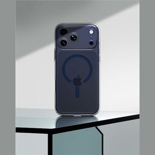 Spigen Ultra Hybrid MagFit Rückseite Umschlag Silikon / Kunststoff 2mm Transparent Tiefblau (iPhone 17 Pro Max)