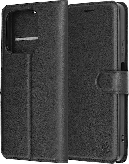 Techsuit Folio Umschlag Rückseite Leder Schwarz (Honor 400)