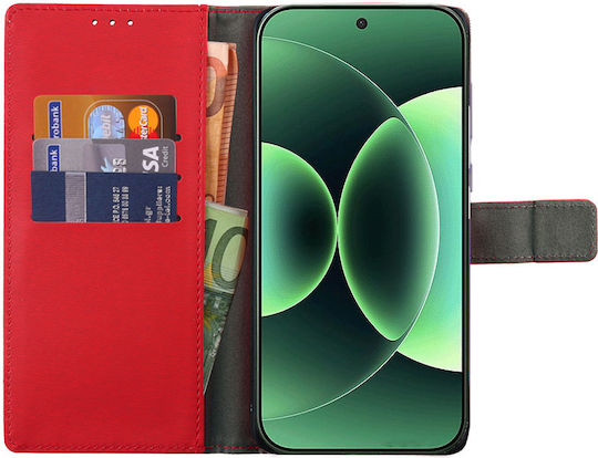 Volte-Tel Buchen Sie Synthetisches Leder / Silikon Rot (Xiaomi 17 Pro)