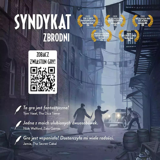 Board Game Crime Syndicate for 1-2 Players 12+ Years Old (PL) Nasza Ksiegarnia