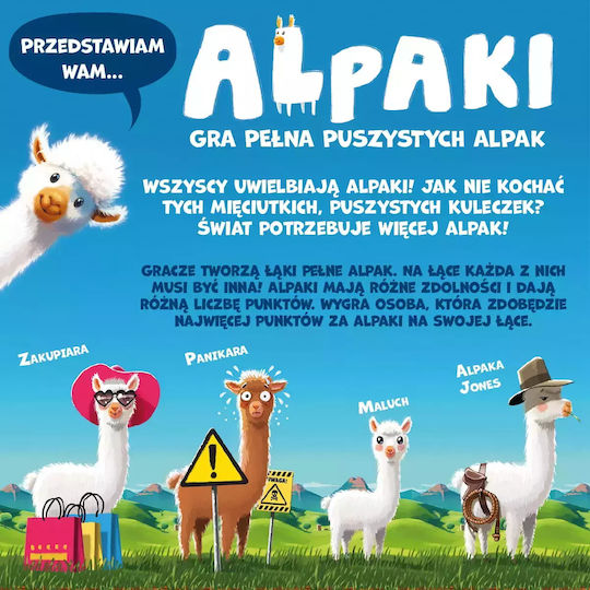 Board Game Alpacas for 2-4 Players 8+ Years Old (PL) Nasza Ksiegarnia