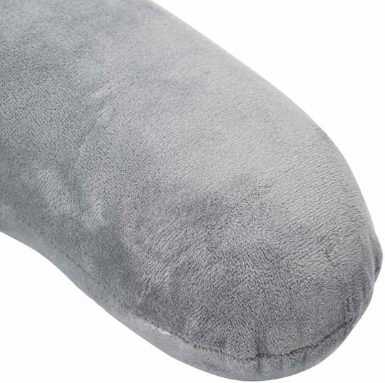 vidaXL Velvet Travel Pillow Grey