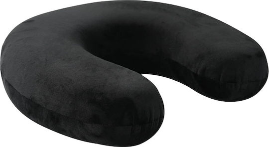 vidaXL Travel Pillow Velvet Black