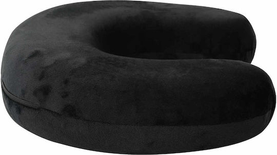 vidaXL Travel Pillow Velvet Black