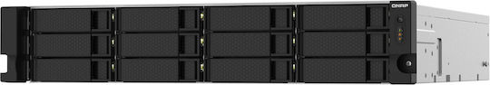 QNap TS-1232PXU-RP-4G NAS Rack με 12 θέσεις για HDD/SSD και 2 θύρες Ethernet