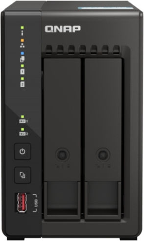 QNap TS-253E NAS με 2 θέσεις για HDD/SSD και 2 θύρες Ethernet