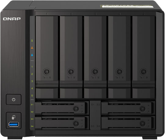 QNap TS-H973AX-32G NAS Tower με 9 θέσεις για HDD/SSD και 2 θύρες Ethernet