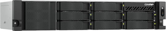 QNap TS-855eU-RP-8G NAS Rack με 8 θέσεις για HDD/M.2/SSD και 2 θύρες Ethernet