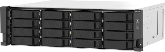 QNap TS-1673AU-RP-16G NAS Rack με 16 θέσεις για HDD/SSD και 2 θύρες Ethernet
