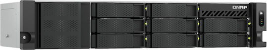 QNap TS-855eU-8G NAS Rack με 8 θέσεις για HDD/M.2/SSD και 2 θύρες Ethernet