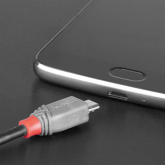Lindy USB 2.0 Cable USB-C male - micro USB-A Μαύρο 0.5m 36890