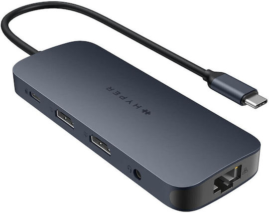Targus USB-Hub 10 Anschlüsse USB 3.2 mit Anschluss an einen Computer USB-C Ethernet