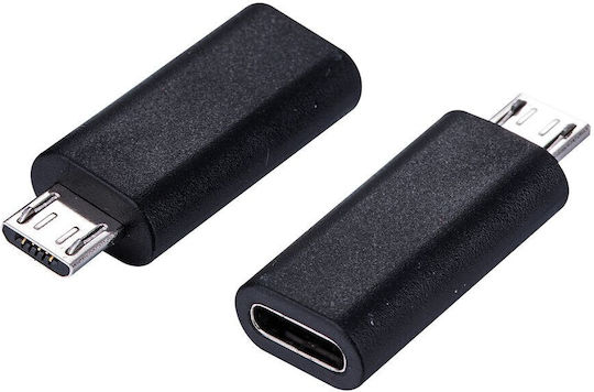 Roline Adapter 12.99.3192 From Usb Micro B M To Usb Type-c F Black