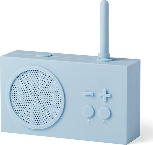 Lexon Tykho 3 Φορητό Ραδιόφωνο Επαναφορτιζόμενο με Bluetooth Μπλε Ανοιχτό