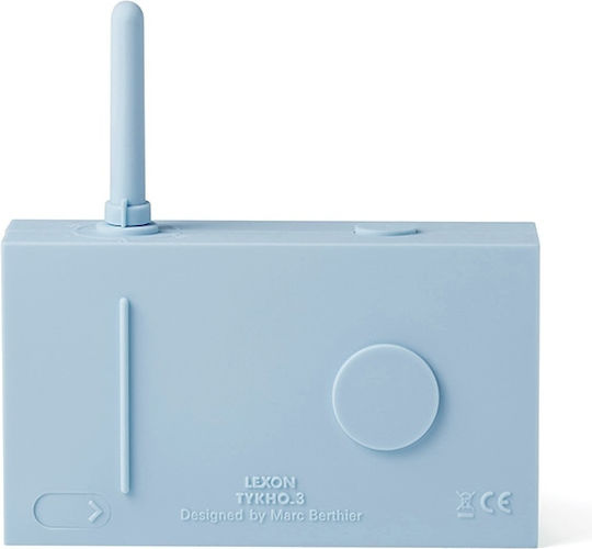 Lexon Tykho 3 Φορητό Ραδιόφωνο Επαναφορτιζόμενο με Bluetooth Μπλε Ανοιχτό