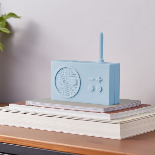 Lexon Tykho 3 Φορητό Ραδιόφωνο Επαναφορτιζόμενο με Bluetooth Μπλε Ανοιχτό