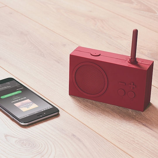 Lexon Tykho 3 Tragbares Radio mit Bluetooth Rot