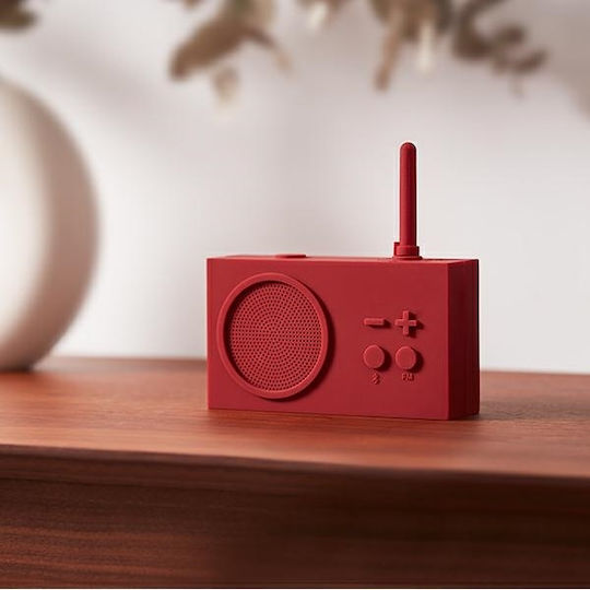 Lexon Tykho 3 Tragbares Radio mit Bluetooth Rot