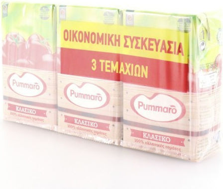 Pummaro Τοματοπολτός Κλασικό Χυμός Τομάτας 250gr 3τμχ