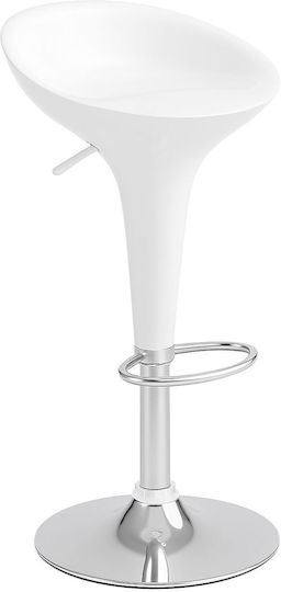 Taburet Bar din Polipropilenă Elaina Alb 67x31x67cm