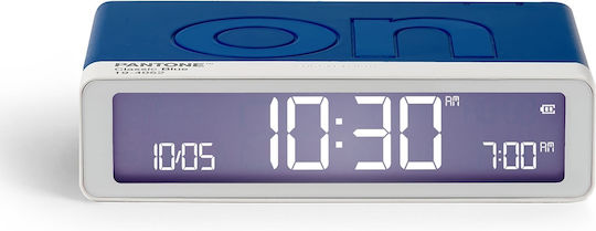 Lexon Επιτραπέζιο Ψηφιακό Ρολόι LCD με Ξυπνητήρι Μπλε LR157PT-B