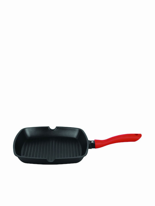 Pal Red Grătar din Aluminiu cu Strat Antiaderent Roșu 28cm