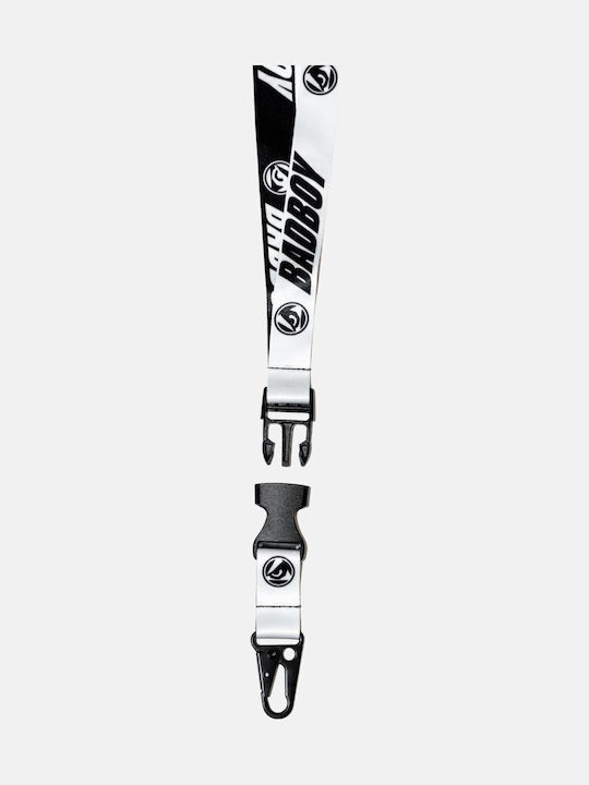Keychain Neck Strap Badboy Your Fc Team Colors Safebreak Detachable Lanyard 50 Cm Black White