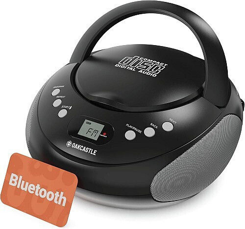 Majority Oakcastle CD250 Portable CD Player Boombox Bluetooth FM