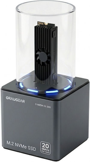 Graugear Docking Station for 2 Hard Drives PCIe M.2 (2230)" / M.2 (2242)" / M.2 (2260)" / M.2 (2280)" with Connection USB-C (G-M2DK-CL-20G)
