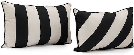 Atmosphera Sofa-Kissen Schwarz-Weiß 30x50cm