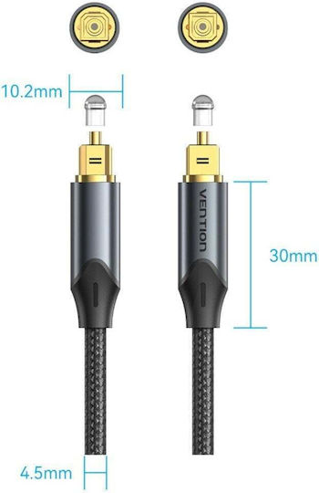 Vention Optical Audio Cable TOS male - TOS male Μαύρο 5m (BAVBJ)