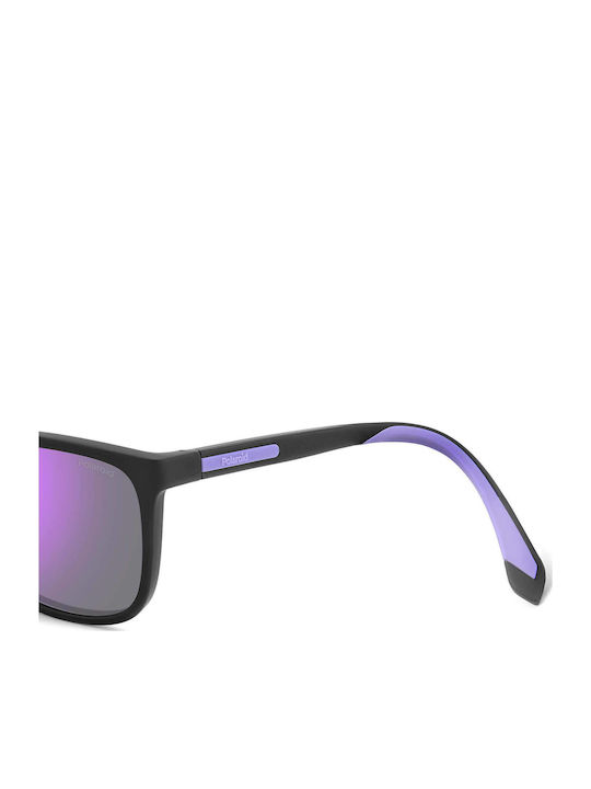 Polaroid Damen Sonnenbrille mit Schwarz Kunststoff Gestell und Schwarz Polarisiert Spiegel Linse