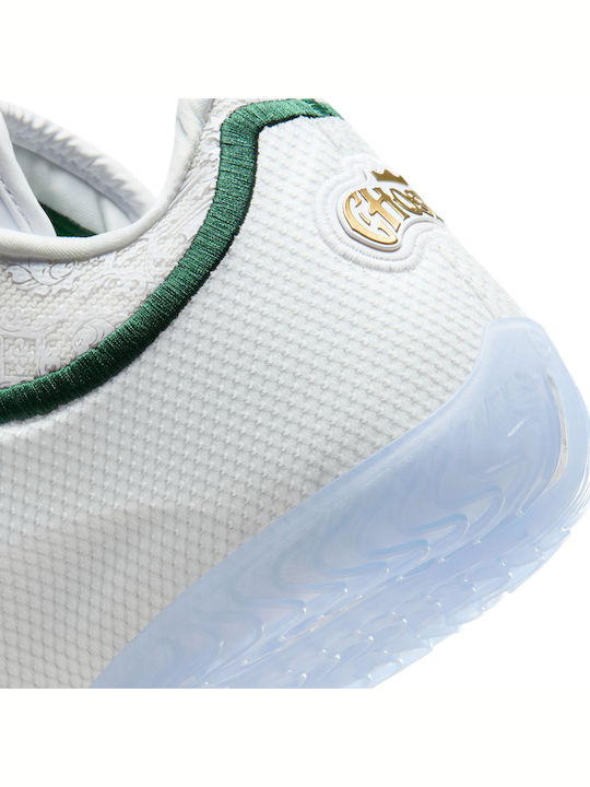 LeBron 23 Low Basketball Shoes White / Light Smoke Grey / Black / Stadium Green