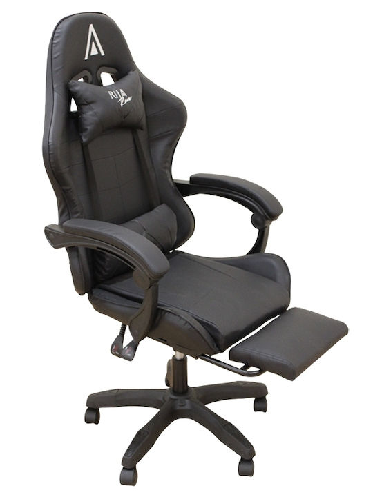 Zita Plus A9950 Καρέκλα Gaming Δερματίνης με Υποπόδιο Μαύρη