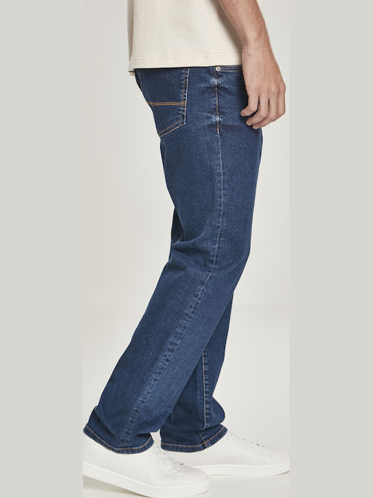 Ανδρικό Παντελόνι Τζιν με Relaxed Εφαρμογή Mid Indigo