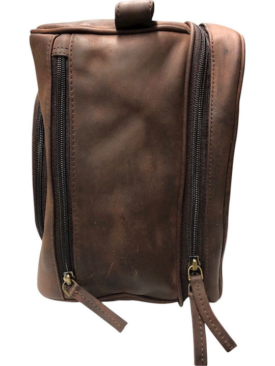 Bo-bags-brown Leder Kulturbeutel Braun