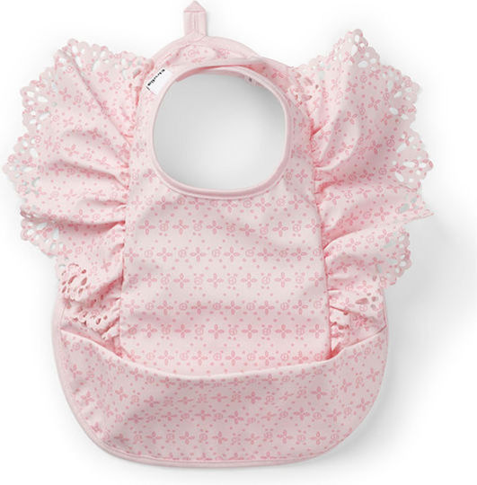 Elodie Details Bib Fabric with Hoop & Loop Fastener & Pocket Pink for 5 m+
