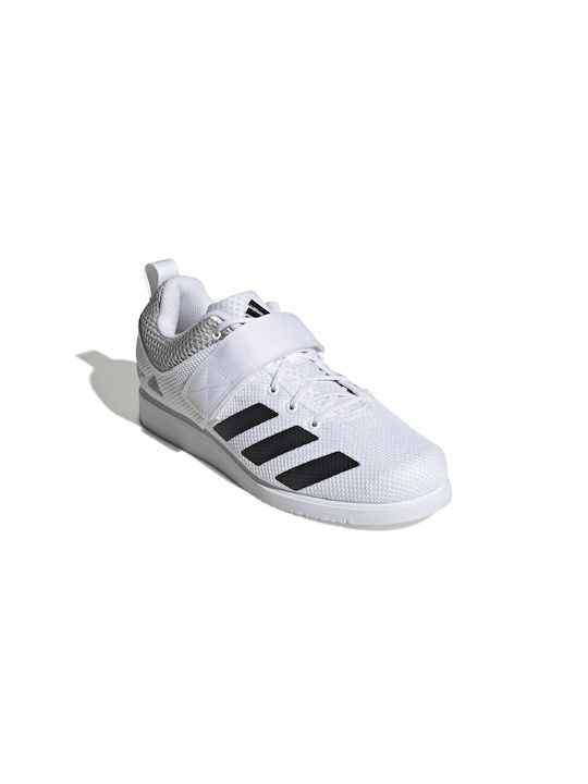 Powerlift 5 Men's Sport Shoes Crossfit Cloud White Core Black Grey Two