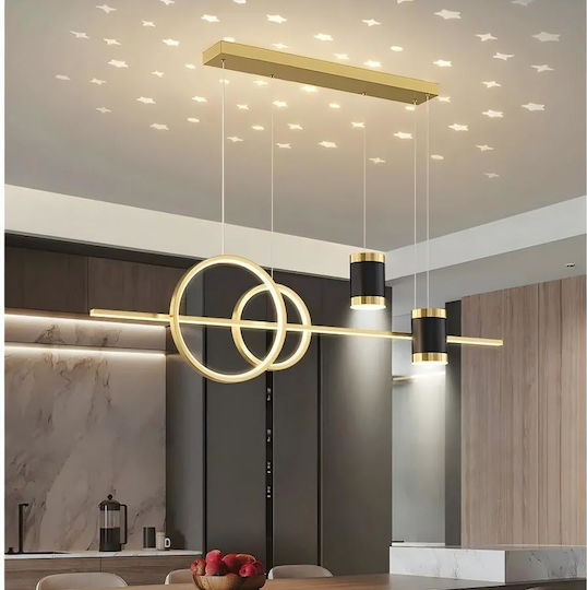 LED Κρεμαστό Φωτιστικό Χρυσό 100x100εκ. LED Κρεμαστό Φωτιστικό Χρυσό 100x100εκ.