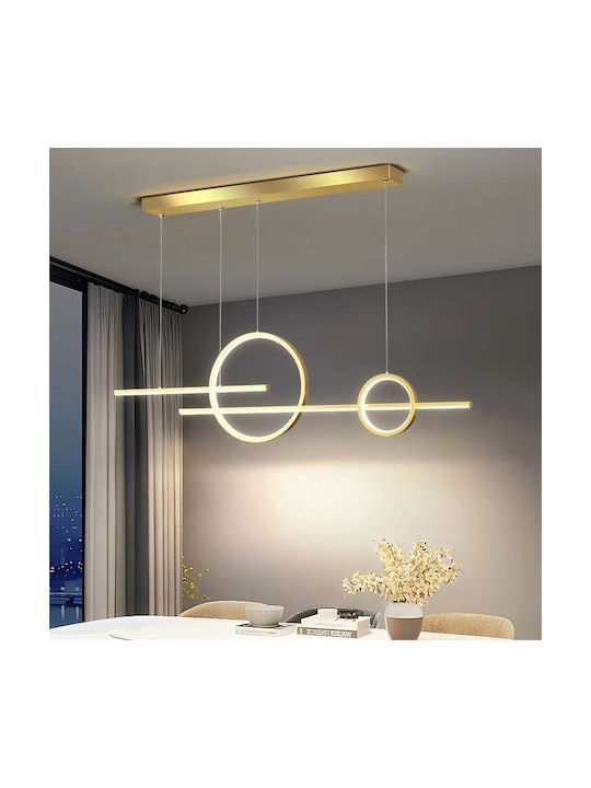 Adjustable Pendant Light Gold 100x100cm