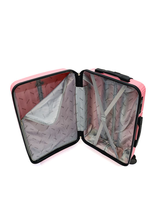 Lamonza Reno Mittlerer Reisekoffer Pink mit 4 Räder Höhe 63cm