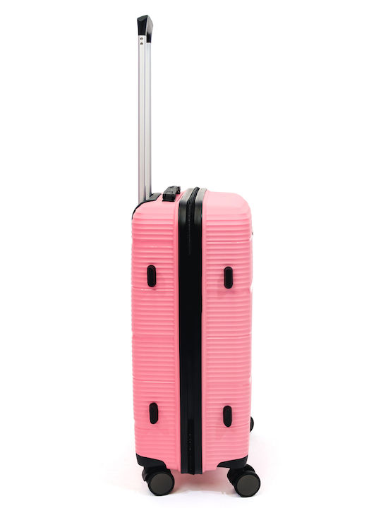 Lamonza Reno Mittlerer Reisekoffer Pink mit 4 Räder Höhe 63cm