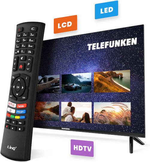 Telecomandă TV Linq Telefunken Control HDTV LED LCD Rază Semnal Până la 8m Negru