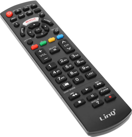 Linq Universal Remote Control Panasonic Tvs 8m Range Black