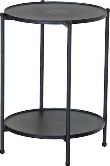 Rund Beistelltisch Metall Black B43.3xT43.3xH56.5cm