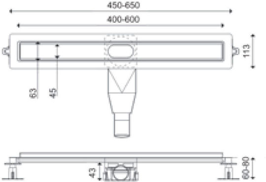 Cora Channel Shower Gold