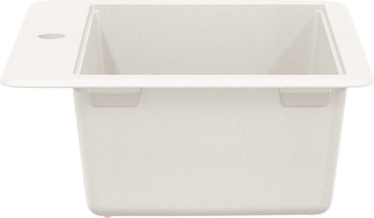 vidaXL Drop-In Chiuvetă din Granit Sintetic L47xW44cm Alb