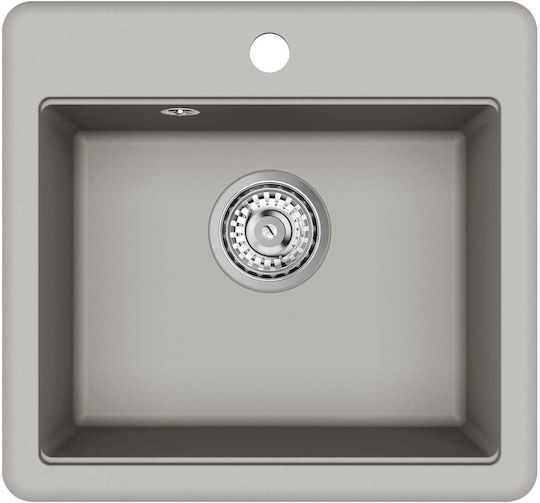 vidaXL Drop-In Sink Synthetic Granite W47xD44cm Gray