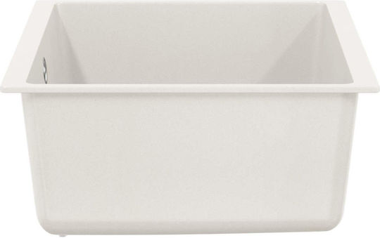 vidaXL Drop-In Chiuvetă din Granit Sintetic L53xW46cm Alb